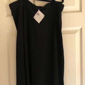 Ribbed Black Maxi Cotton Skirt